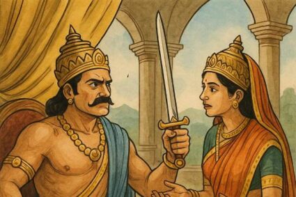 देवभूति ने साहस और बुद्धिमत्ता से लड़ते हुए जितेन्द्रिय को परास्त किया ; बच्चों की कहानी 11 : प्रयत्न का मूल्य- The value of effort